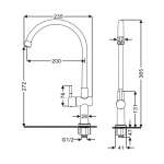 RA A11021-A892ST ก๊อกซิงค์ล้างจานน้ำเย็น