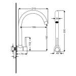 RA A11012-A8899 ก๊อกซิงค์น้ำเย็นออกกำแพง สแตนเลส