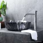 RA A121-A3579 ก๊อกน้ำล้างหน้าน้ำเย็นคอสูง สแตนเลสเงา