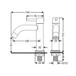 RA A121-A1597 ก๊อกล้างหน้าน้ำเย็น สแตนเลส