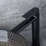 RA A114-A44-BLK ก๊อกล้างหน้าคอสูง ผสมร้อน-เย็น BLACK OVO RA A114-A44-BLK ก๊อกล้างหน้าคอสูง ผสมร้อน-เย็น BLACK OVO