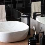 RA DB-90402B ก๊อกล้างหน้าน้ำเย็น คอสูง DEXTER สีดำ