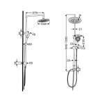 RA F611-31313 ชุดเรนชาวเวอร์น้ำเย็น แบบท่อสีสแตนเลส x 4