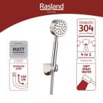 RA D411-STN-4 ฝักบัวมือสแตนเลส 1 ระบบ พร้อมสายและขอแขวนครบชุด 0