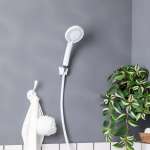 RA WHITE-9999 ฝักบัวมือ พร้อมสายและขอแขวนครบชุด สีขาว