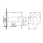 RA SS-0290 วาล์วฝักบัวน้ำเย็น สแตนเลส
