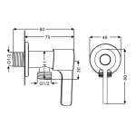 RA VALVE-BLK สต็อปฝักบัว MATT BLACK 