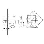 RA 30E2214 สต็อปฝักบัวน้ำเย็น