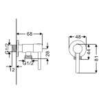 RA PROJECT-A สต็อปฝักบัว สแตนเลส 304 แบบเงา