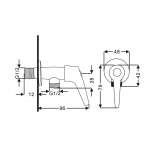RA 15A55667 สต็อปฝักบัวน้ำเย็น IPPU
