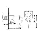 RS KS577 สต็อปวาล์ว ด้ามพาย STEEL