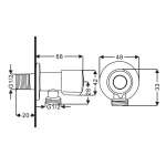 RS KS574 สต็อปวาล์ว ด้ามเทิน STEEL