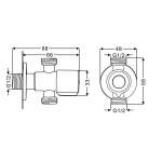 RS BS004 สต็อปวาล์ว 3 ทาง ด้ามเทิน STEEL