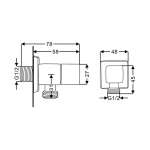 RA 40F6334 สต็อปวาล์วสี่เหลี่ยม