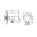 RA STP-BLACK สต็อปวาล์ว สแตนเลส 304 MATT BLACK
