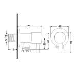 RS KS572 สต็อปวาล์ว ด้ามสติ๊ก STEEL