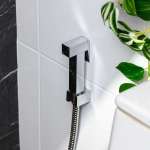 RA 108041-SQUARE ชุดสายฉีดชําระ พร้อมสายและขอแขวนครบชุด โครเมียม รุ่น SQUARE 