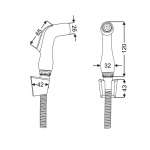 RA H811-H6677 ชุดสายฉีดชำระ พร้อมสายและขอแขวน โครเมียม