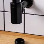 RA BOTTLE-BLACK ท่อน้ำทิ้งกระปุก MATT BLACK 