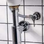 RA A1156 ท่อน้ำทิ้งกระปุก โครเมี่ยม ขนาดความยาว 15/30 ซม.