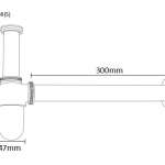 RA P8008A/30(S) ท่อน้ำทิ้งกระปุก ท่อออกจากกำแพงยาว 30 ซม.