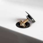 RA K1112-K8888 สะดืออ่างล้างหน้า ไม่มีรูน้ำล้น MATT BLACK