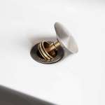 RA K1112-K9999 สะดืออ่างล้างหน้า ไม่มีรูน้ำล้น สแตนเลสด้าน