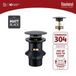 RA POP-BLK สะดืออ่างล้างหน้ามีรูน้ำล้น MATT BLACK 0