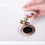 RA K1111-K8888 สะดืออ่างล้างหน้ามีรูน้ำล้น แป้นเซรามิคเงา