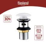 RA K1111-K8888 สะดืออ่างล้างหน้ามีรูน้ำล้น แป้นเซรามิคเงา 0