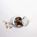 RA K111-K1516 สะดืออ่างล้างหน้า มีรูน้ำล้น แบบกด โครเมี่ยม