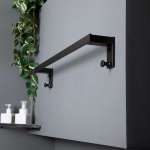 RA W1532-W2222-BK ราวพาดผ้าขนาดยาว 60 ซม. MATT BLACK