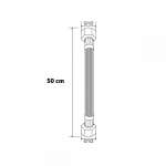 RA G741-BK-555-50 สายน้ำดี PET ดำ ขนาดยาว 50 ซม. / 19.69 นิ้ว