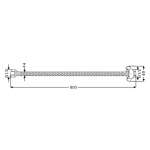RA G741-BK-888-80 สายน้ำดี PET ดำ ขนาดยาว 80 ซม. / 31.50 นิ้ว