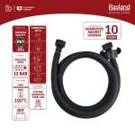 RA G741-BK-120-120 สายน้ำดี PET ดำ ขนาดยาว 120 ซม. / 47.24 นิ้ว 0