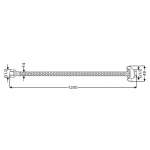 RA G741-BK-120-120 สายน้ำดี PET ดำ ขนาดยาว 120 ซม. / 47.24 นิ้ว