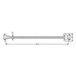 RA PET-300-12 สายน้ำดี PET เทา ขนาดยาว 30 ซม. / 11.81 นิ้ว