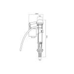 RA V2245-SINGLE-SIDE ชุดฟลัชชักโครกรุ่นสองชิ้น แบบเชือกกด ด้านข้าง