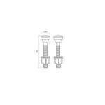 RA V2245-SINGLE-SIDE ชุดฟลัชชักโครกรุ่นสองชิ้น แบบเชือกกด ด้านข้าง