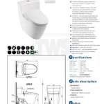 CW636SW8 โถสุขภัณฑ์ชิ้นเดียว พร้อมฝา WASHLET S7 และระบบชำระล้างอัตโนมัติ