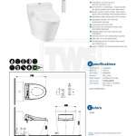 CW625UW3 โถสุขภัณฑ์ชิ้นเดียว พร้อมฝา WASHLET C5