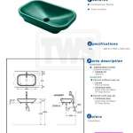 LW630JDW/F#FRG อ่างล้างหน้าวางบนเคาน์เตอร์ Forest Green