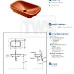LW630JDW/F#SCR อ่างล้างหน้าวางบนเคาน์เตอร์ Scarlet Red