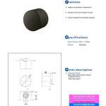 TBW07020T#MBL ข้อต่อสำหรับฝักบัวสายอ่อน แบบไม่มีขอแขวน รุ่น G (Matte Black)
