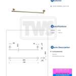 TX701AES#PFG ราวแขวนผ้า รุ่น EGO ll (Polished Frence Gold)