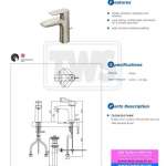 TLG04301T#BN ก๊อกผสมอ่างล้างหน้าแบบก้านโยก พร้อมสะดือป๊อปอัพ รุ่น GA (Brushed Nickel)