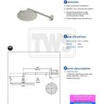 TBW07002T#BN ฝักบัวก้านแข็ง ชนิดติดผนัง รุ่น G (Brushed Nickel)