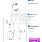TX702AES#BN ห่วงแขวนผ้า รุ่น EGO II (Brushed Nickel)