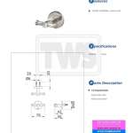 TX704AES#BN ตะขอแขวนผ้า รุ่น EGO ll (Brushed Nickel)