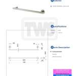 TX701AES#BN ราวแขวนผ้า รุ่น EGO ll (Brushed Nickel)